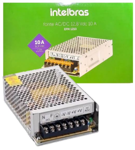 Fonte CFTV Intelbras 12v 10a EFM1210