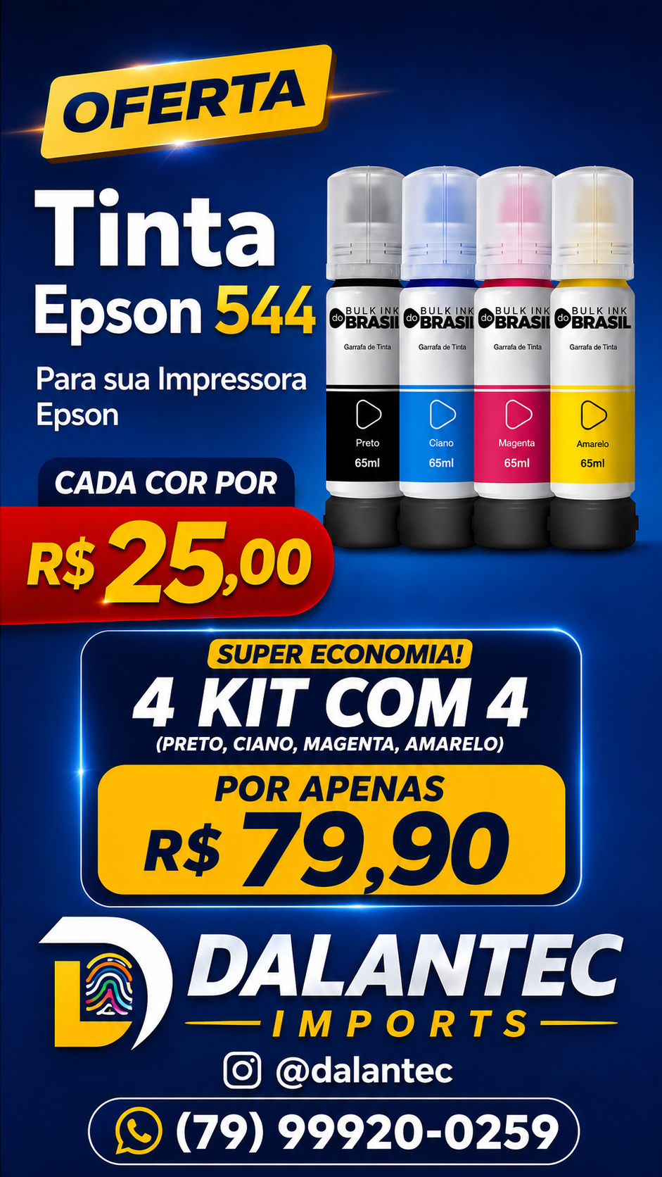 TINTA 544 IMPRESSSORA EPSON