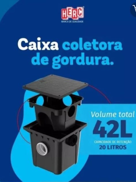 Caixa coletora gordura Herc 42L (41x41x40)